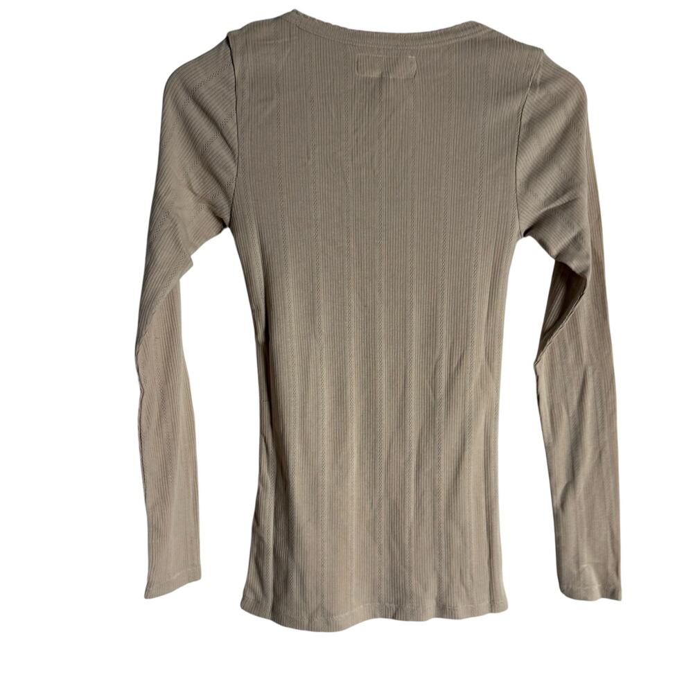 The Great Cream The Pointelle Sleep Long Sleeve Scoop Ballet Tee Small - Picture 8 of 10